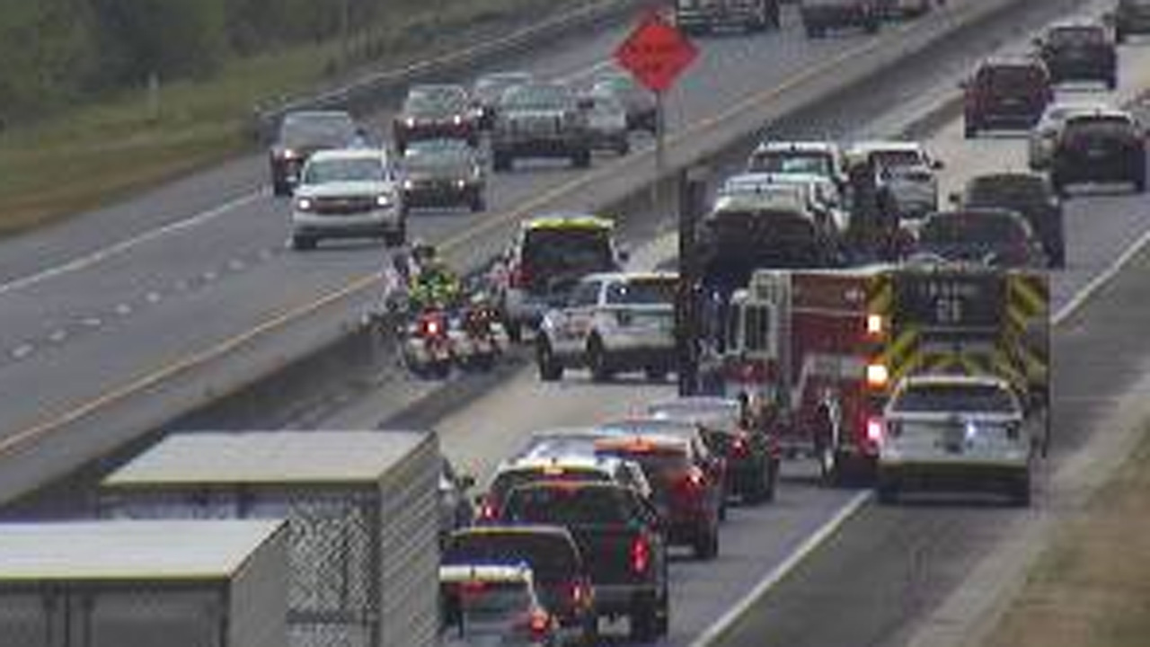 A Port St. Lucie police motorcycle officer was injured in a traffic accident on Florida's Turnpike on Saturday.