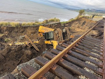 Railroad Excavator Crash