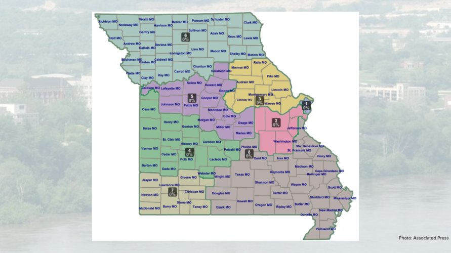 Map of Missouri congressional districts