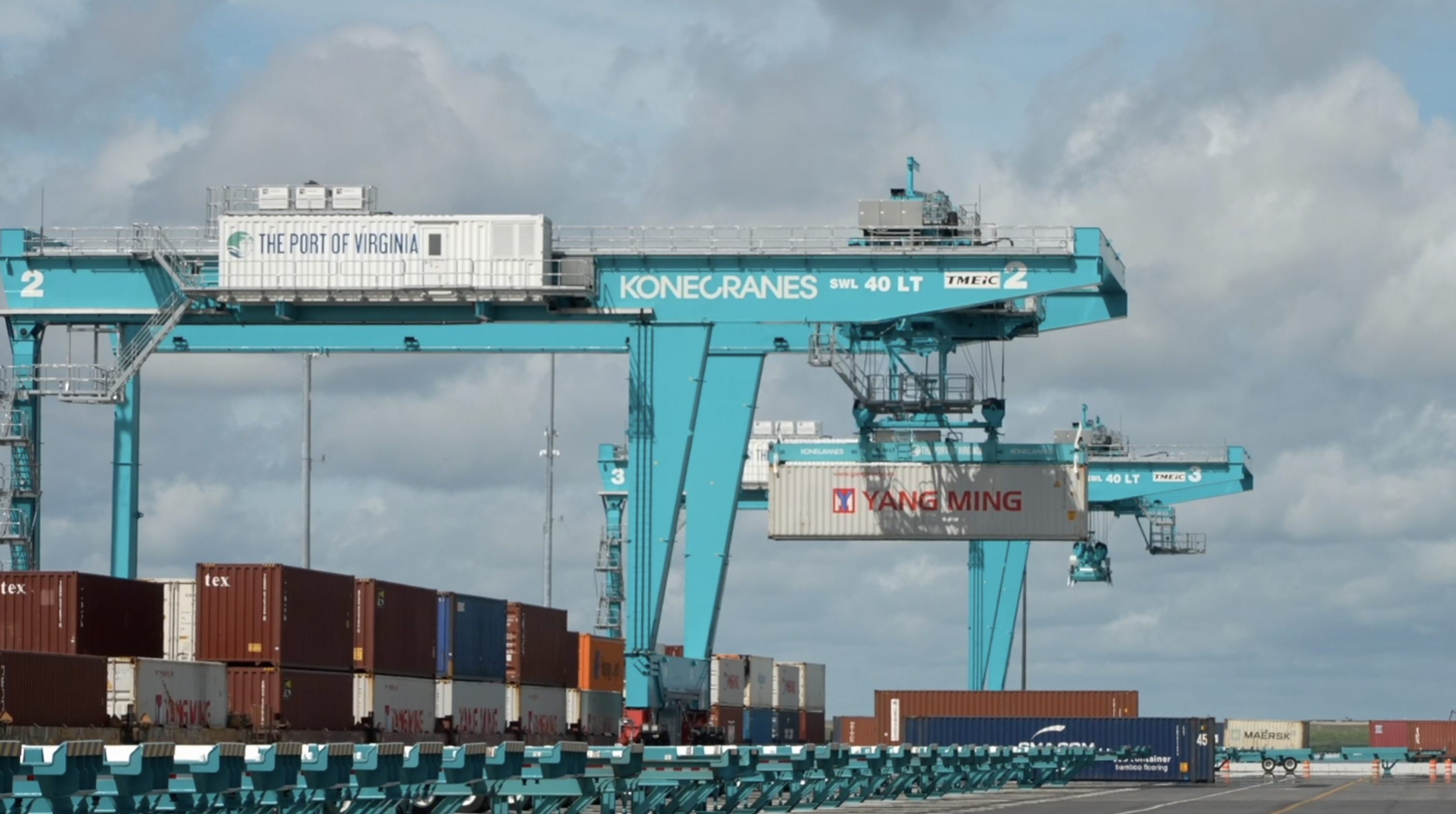 Containers and cranes at POV