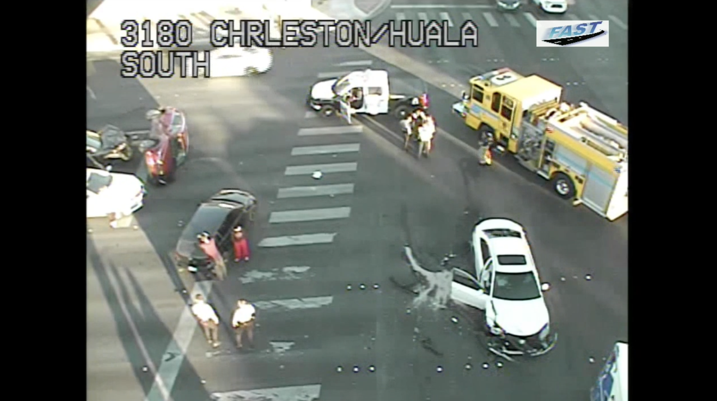 Crash on Hualapai and Charleston blocks mulitple lanes, RTC says 
