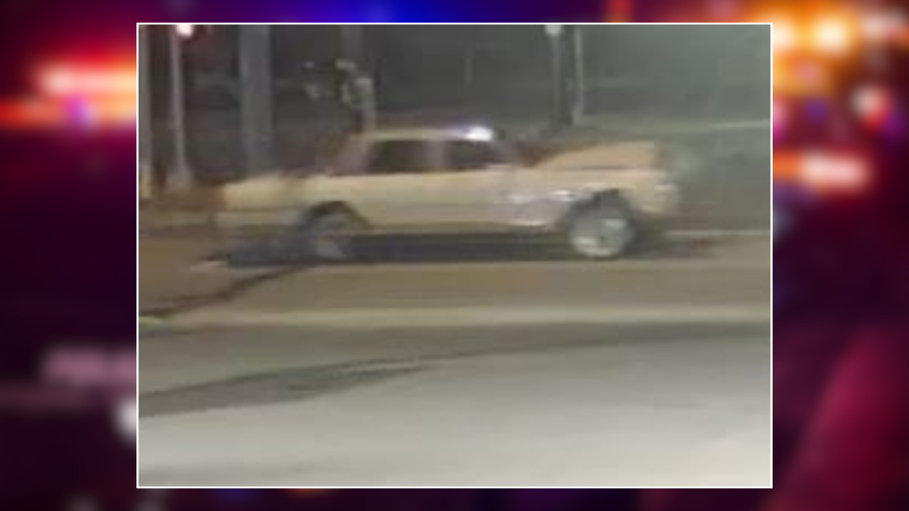 Police described the suspect vehicle as a yellow or cream-colored late-model four-door sedan with a box style and possibly with a two-tone roof.
