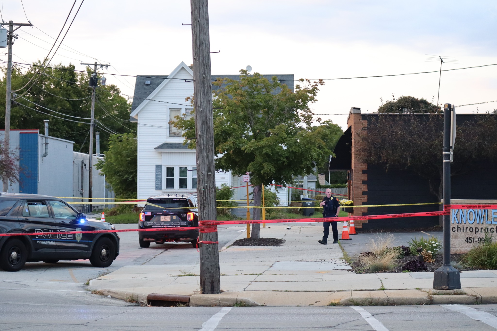 Large police presence in Sheboygan
