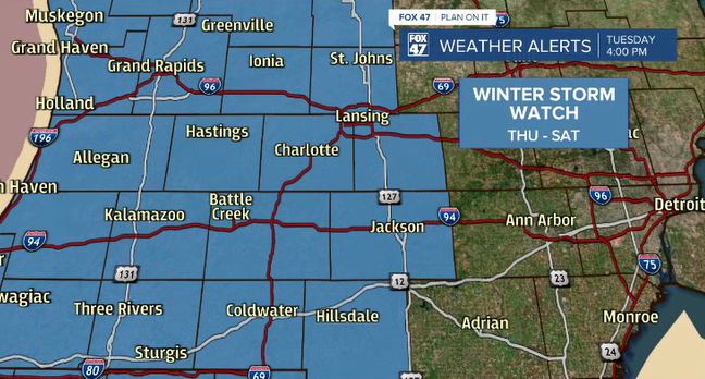 Winter Storm Watch Pre-Christmas storm 2022
