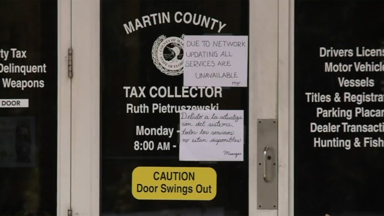 Martin County tax collector office closed