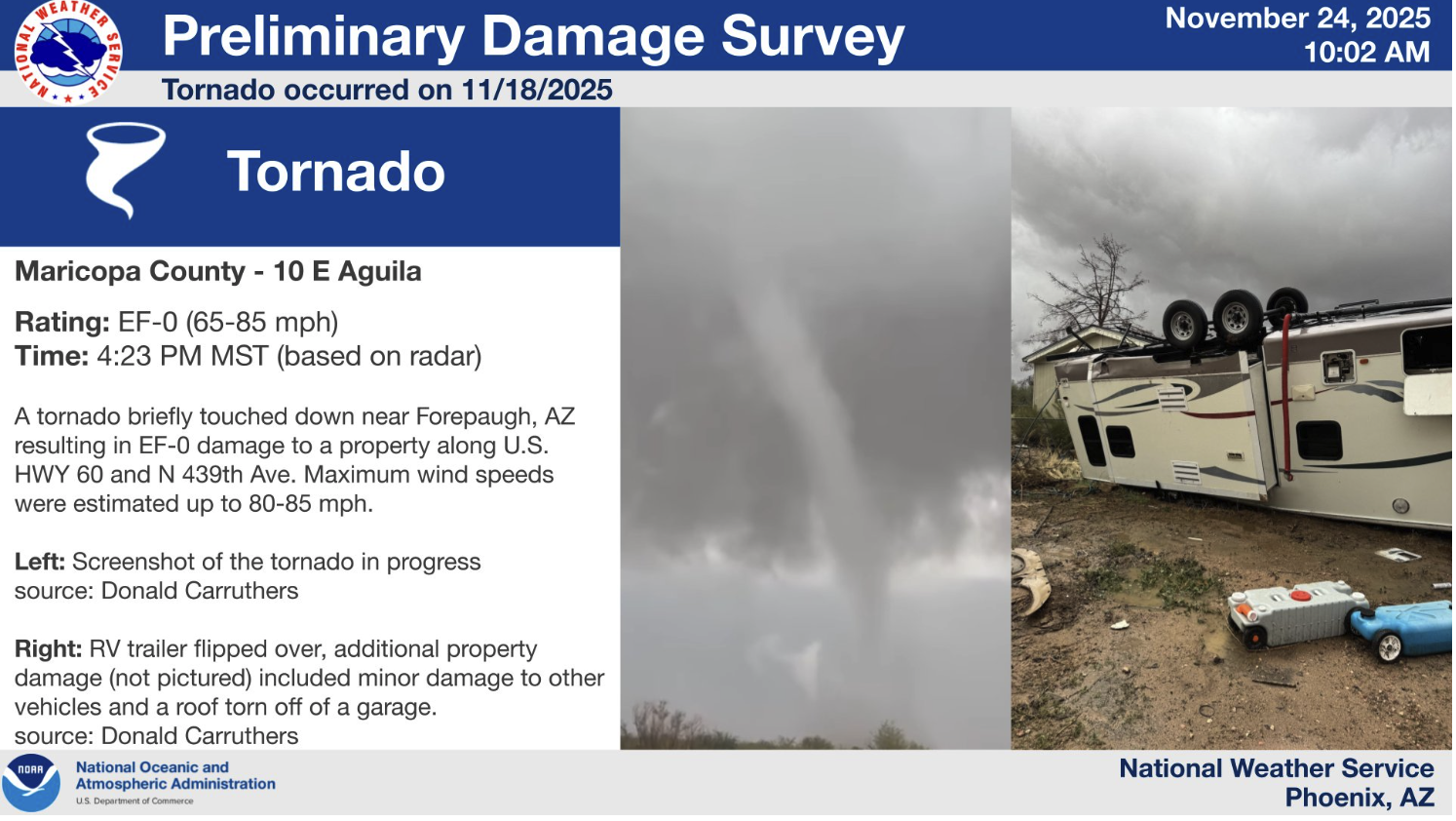Forepaugh Wickenburg tornado NWS