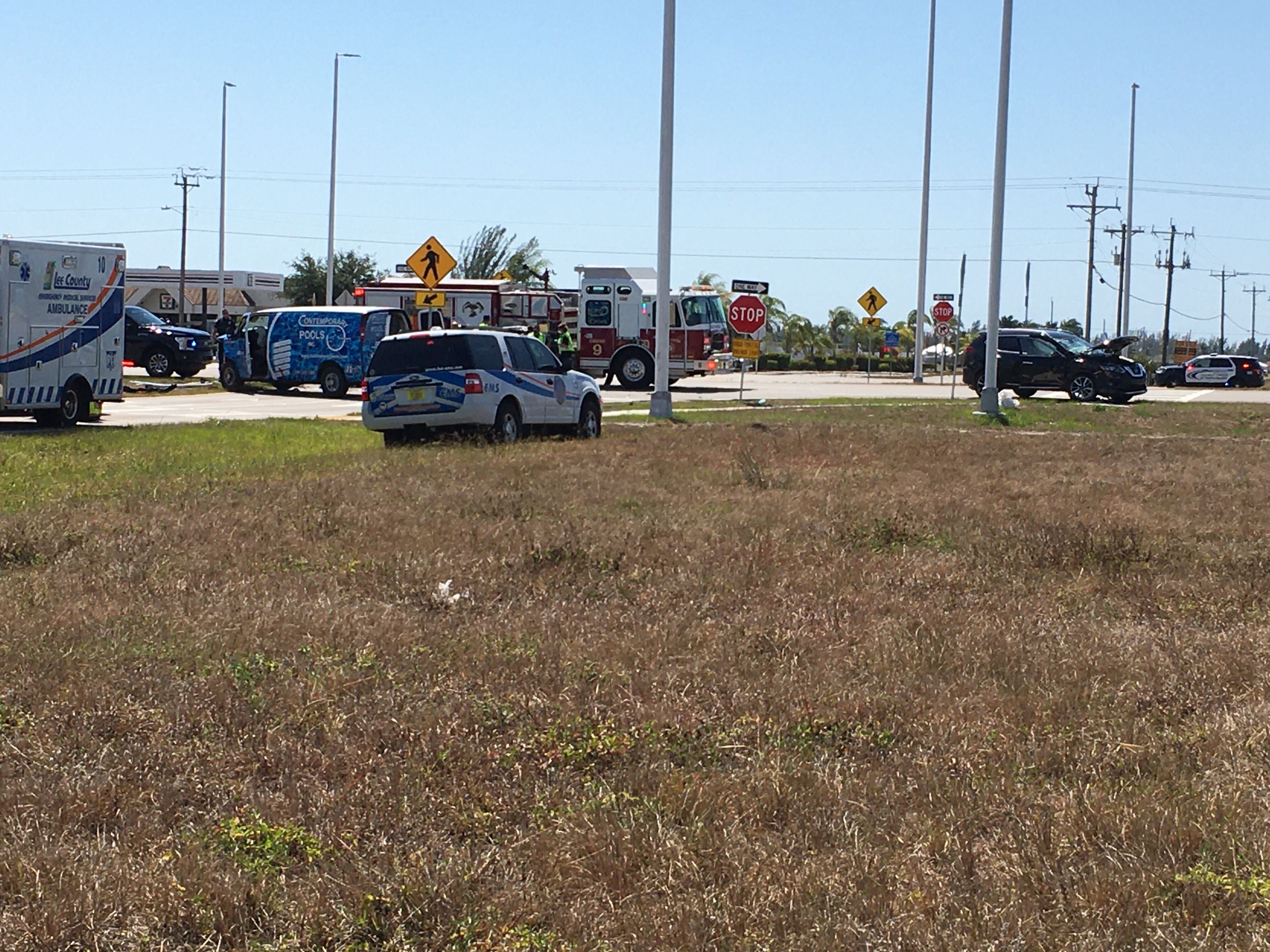 Serious crash at Burnt Store Rd. and Tropicana Pkwy.
