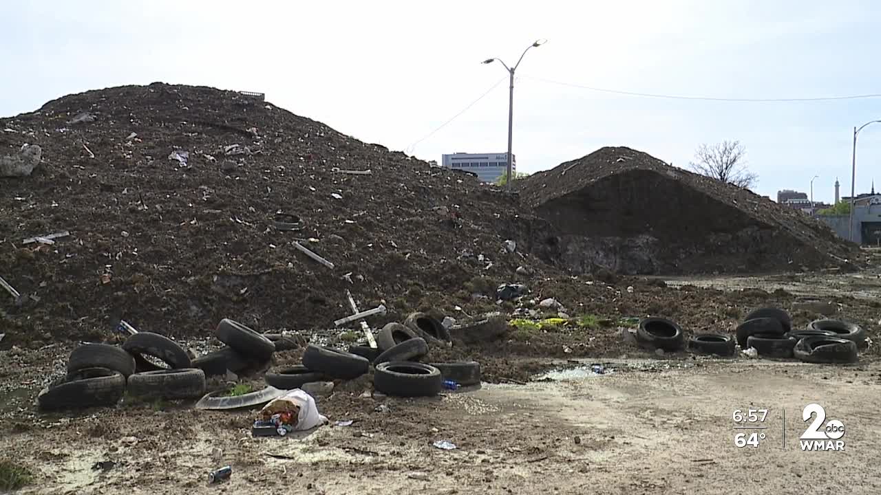 'Snowcrete' pile still melting at Old Town Mall in Baltimore City