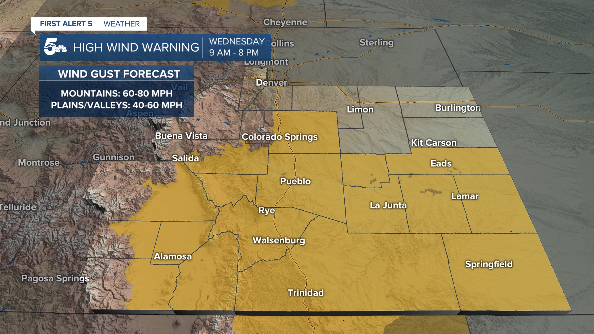 Wednesday's High Wind Warning