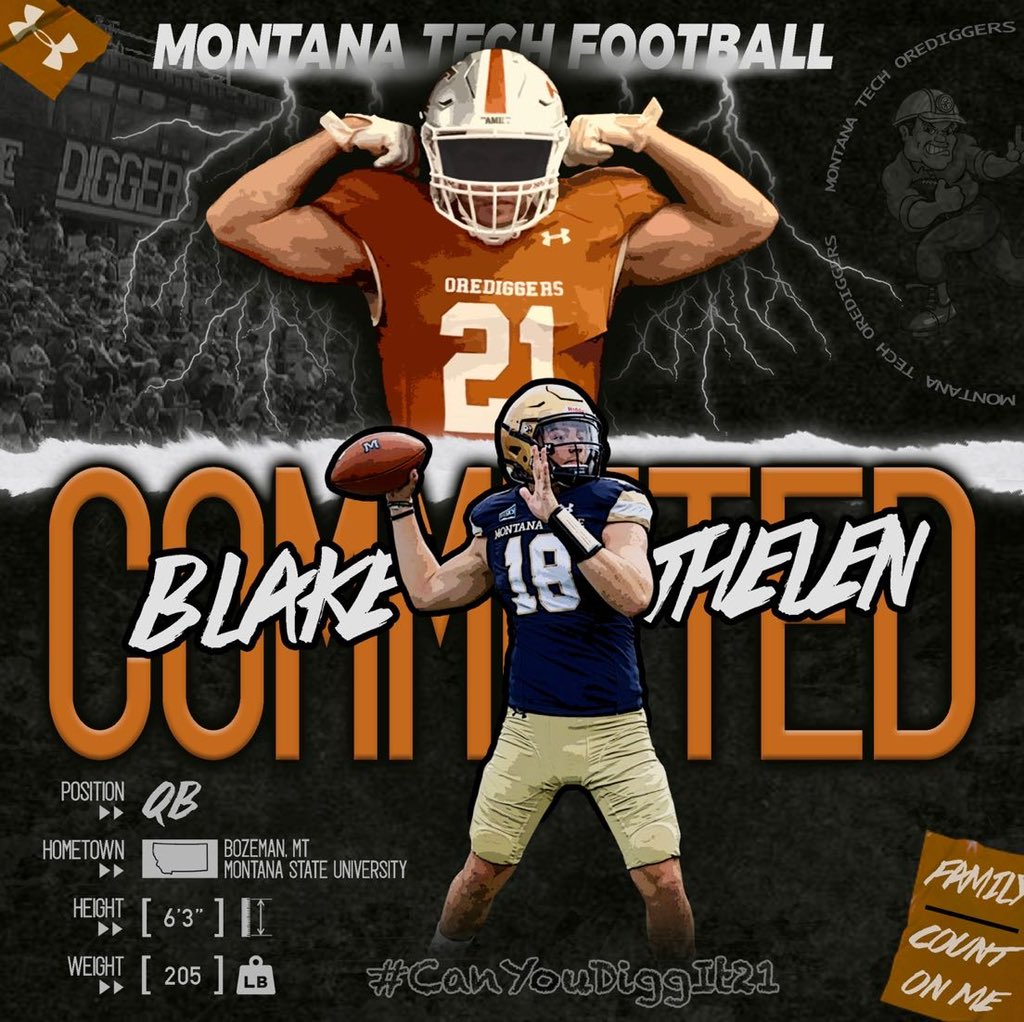 Former Montana State Bobcat and Great Falls quarterback Blake Thelen commits to Montana Tech