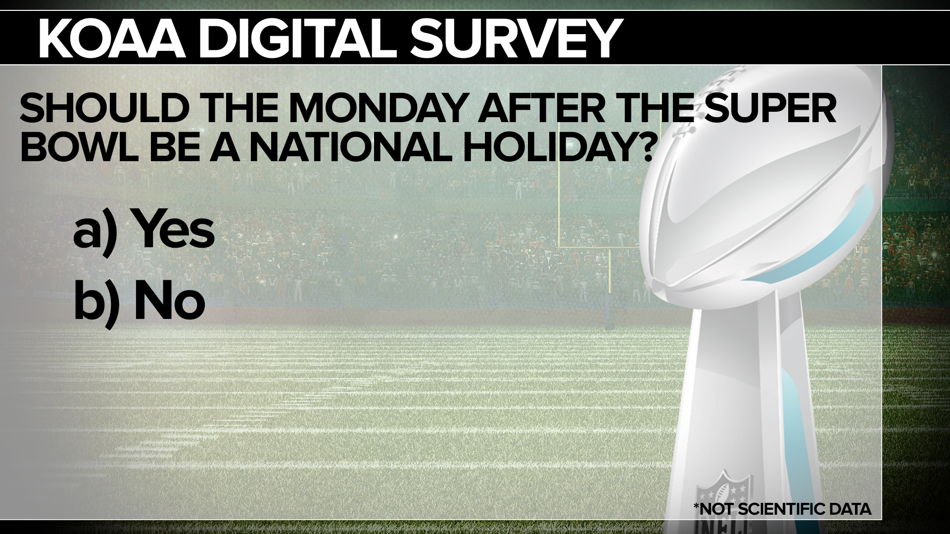 Survey Question: Should the Monday after the Super Bowl be a national holiday?