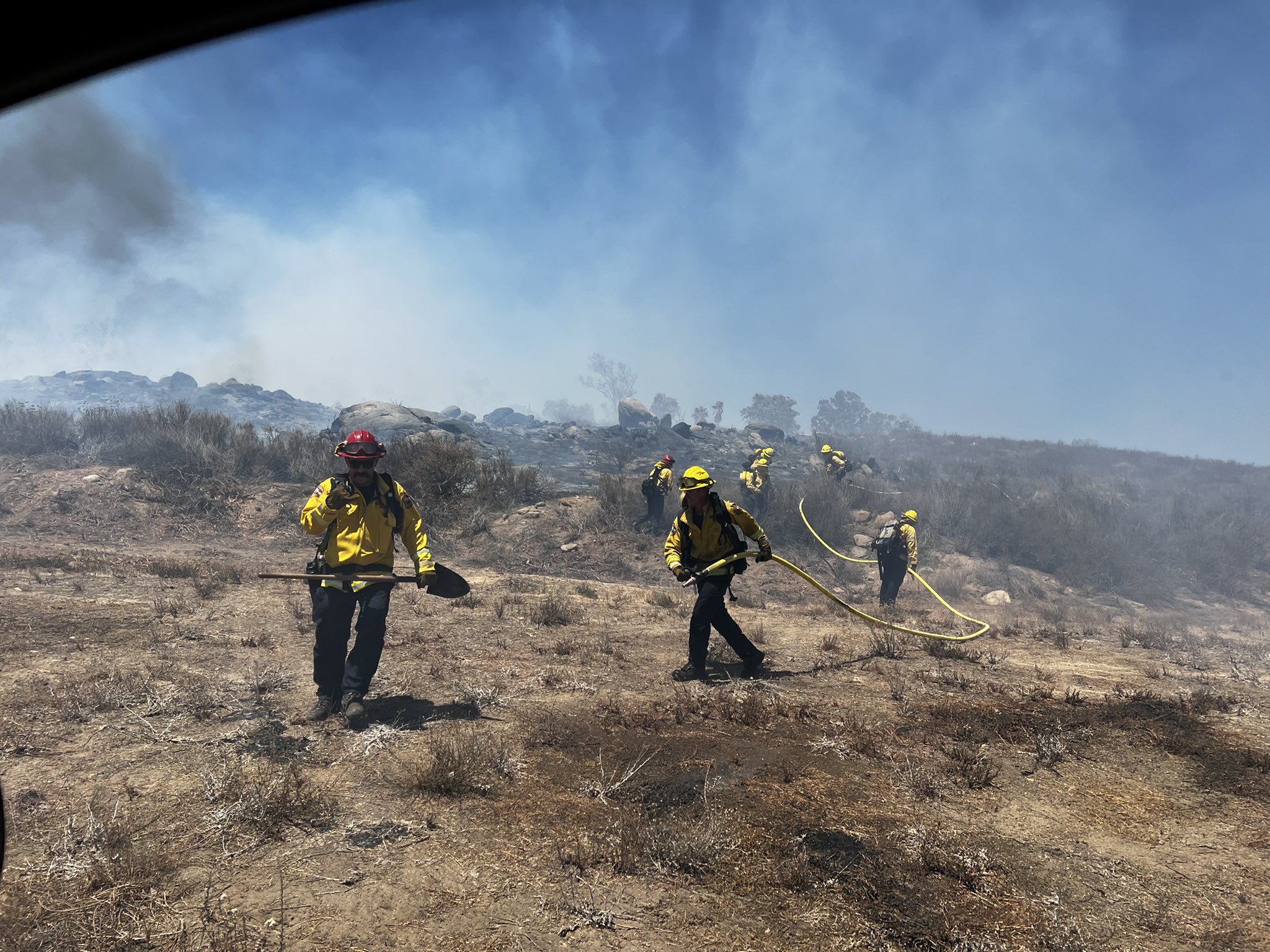 Brush fire near Ramona