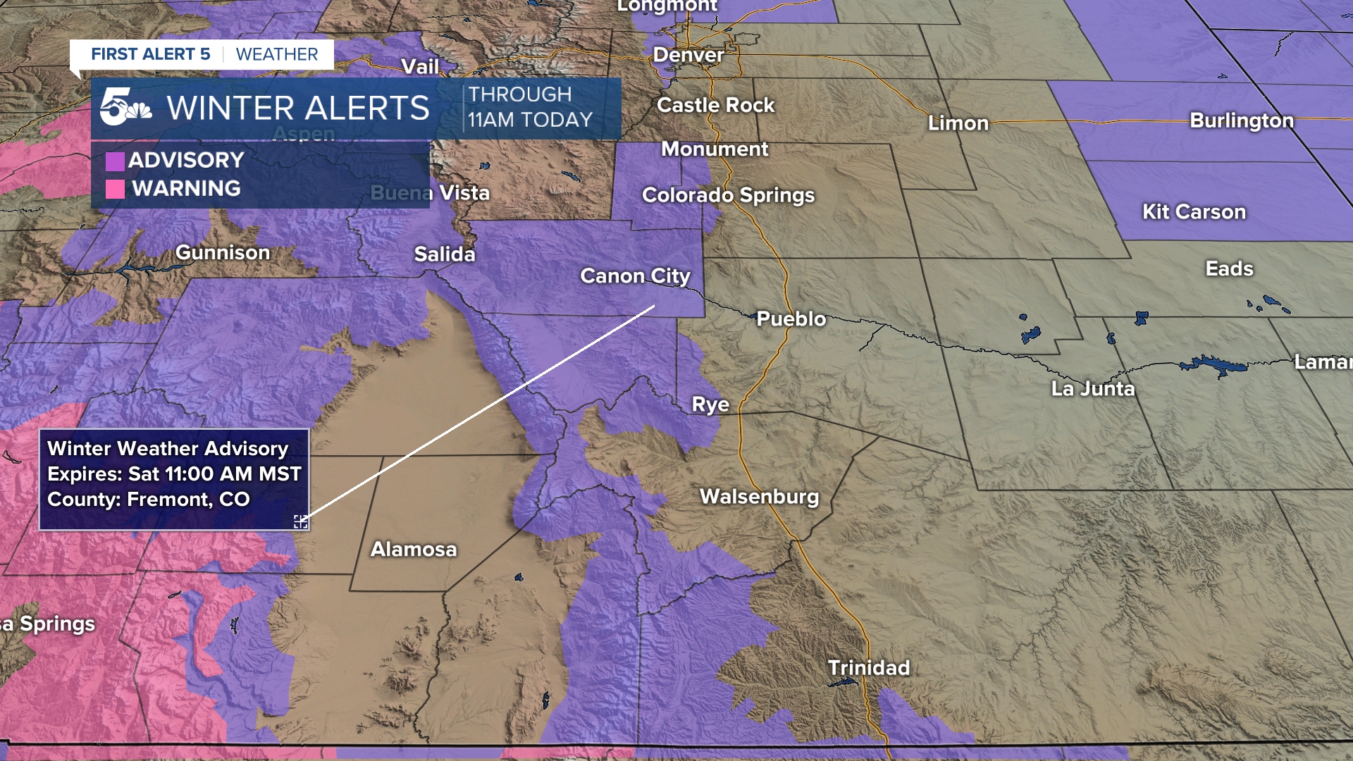 Winter Weather Advisories 11/25/23