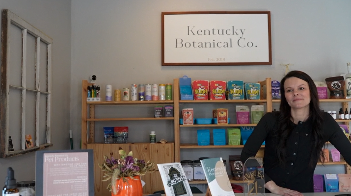 Christain Perry-Watt behind the counter at her Florence location