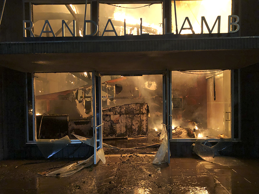 La Mesa protests Randall Lamb building