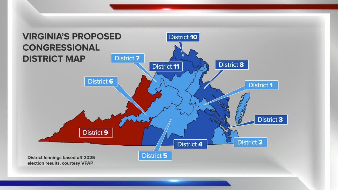 Virginia's Proposed Congressional District Map