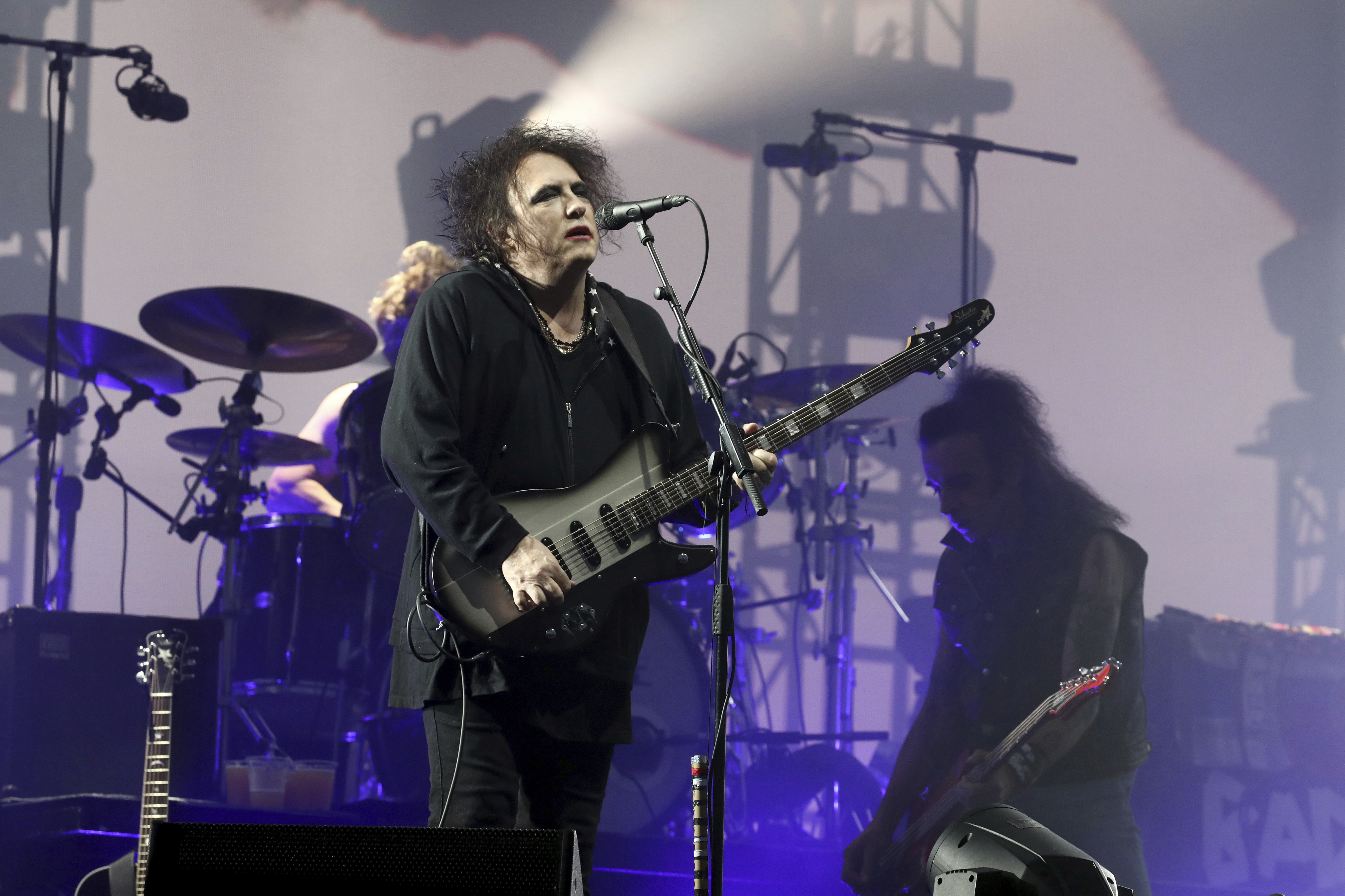 Robert Smith from The Cure band performs in England, June 30, 2019