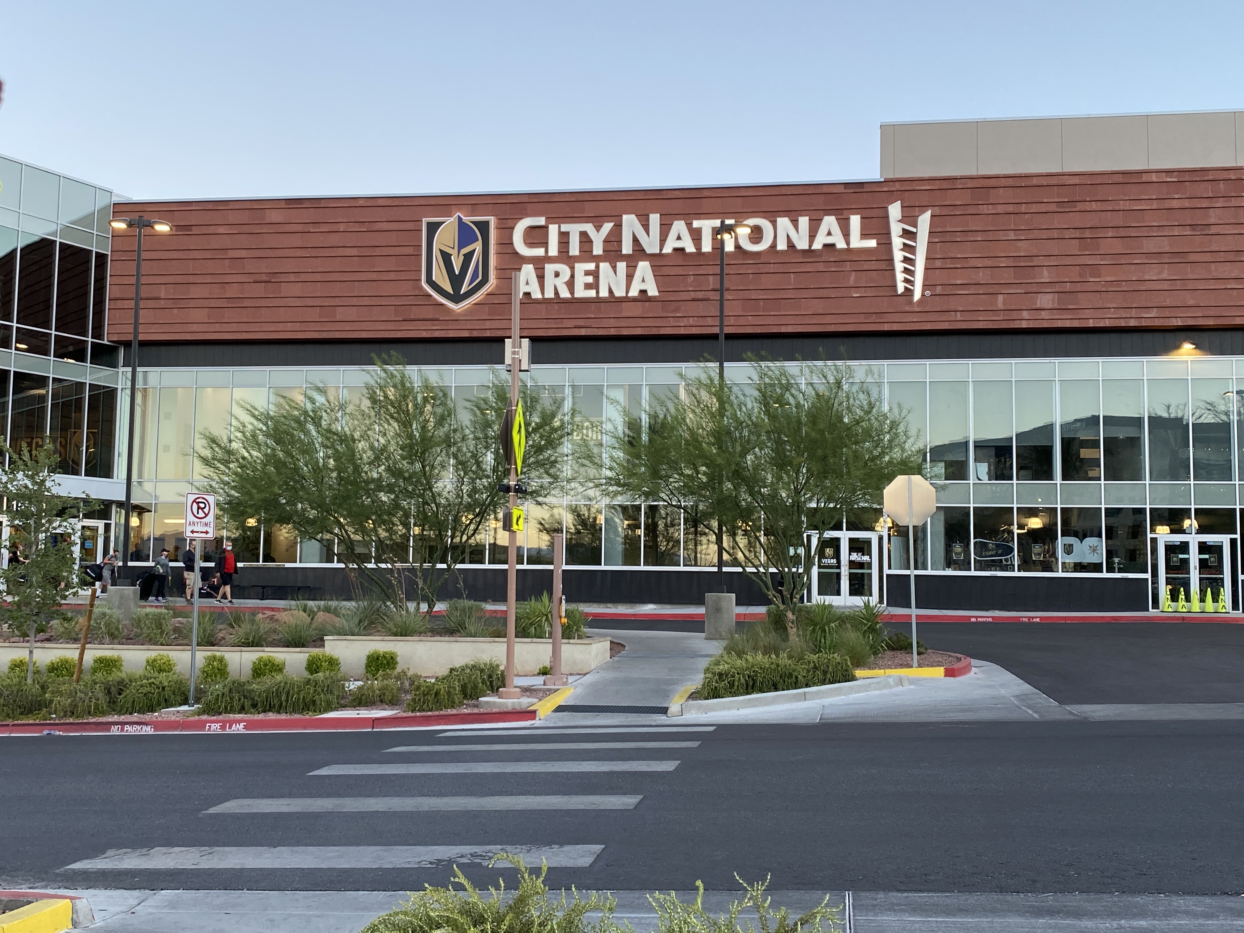 These are photos of Vegas Golden Knights fans at City National Arena in Summerlin in July 2020