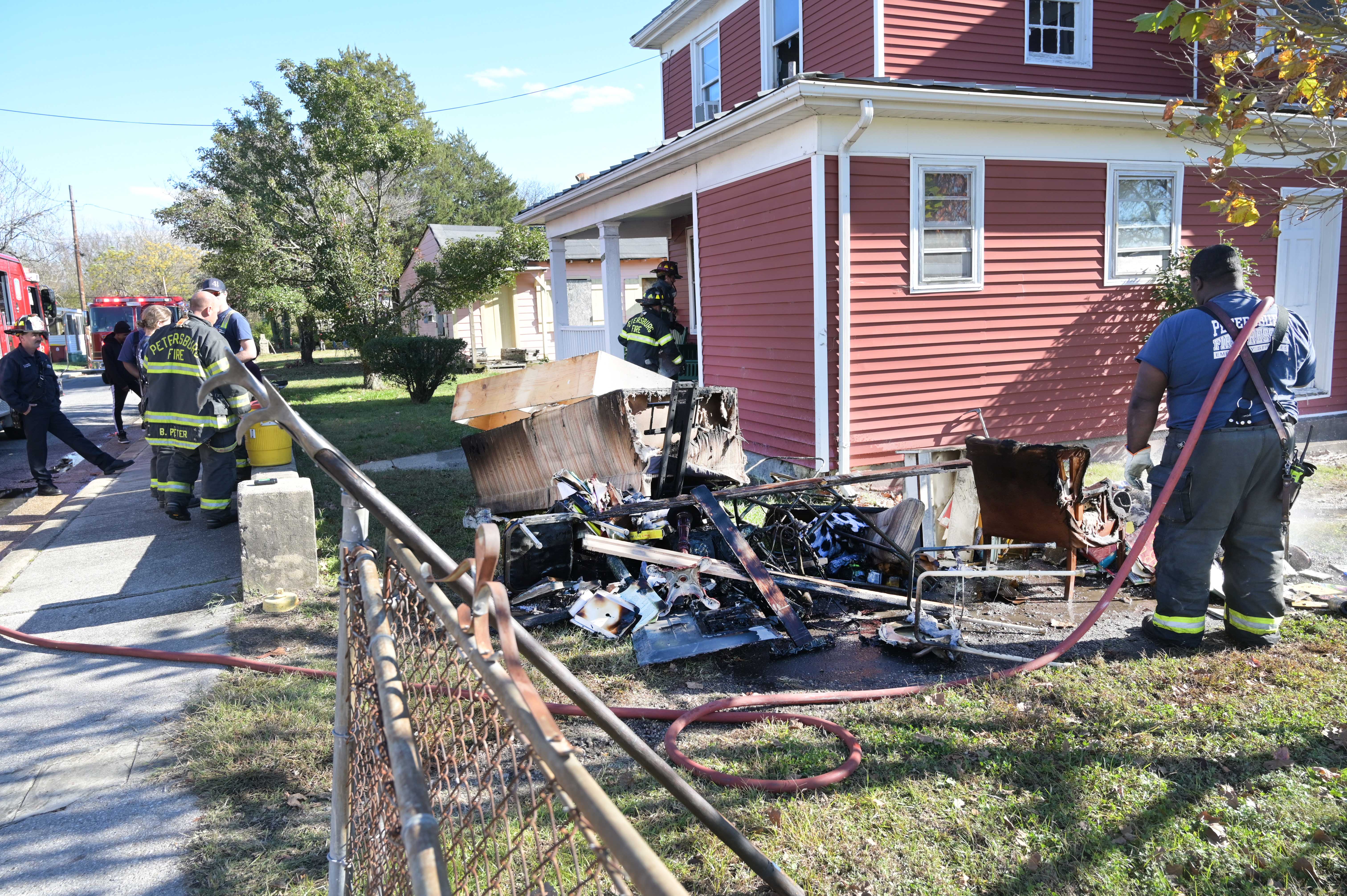 Witten Street house fire on Petersburg's Pocahontas Island.