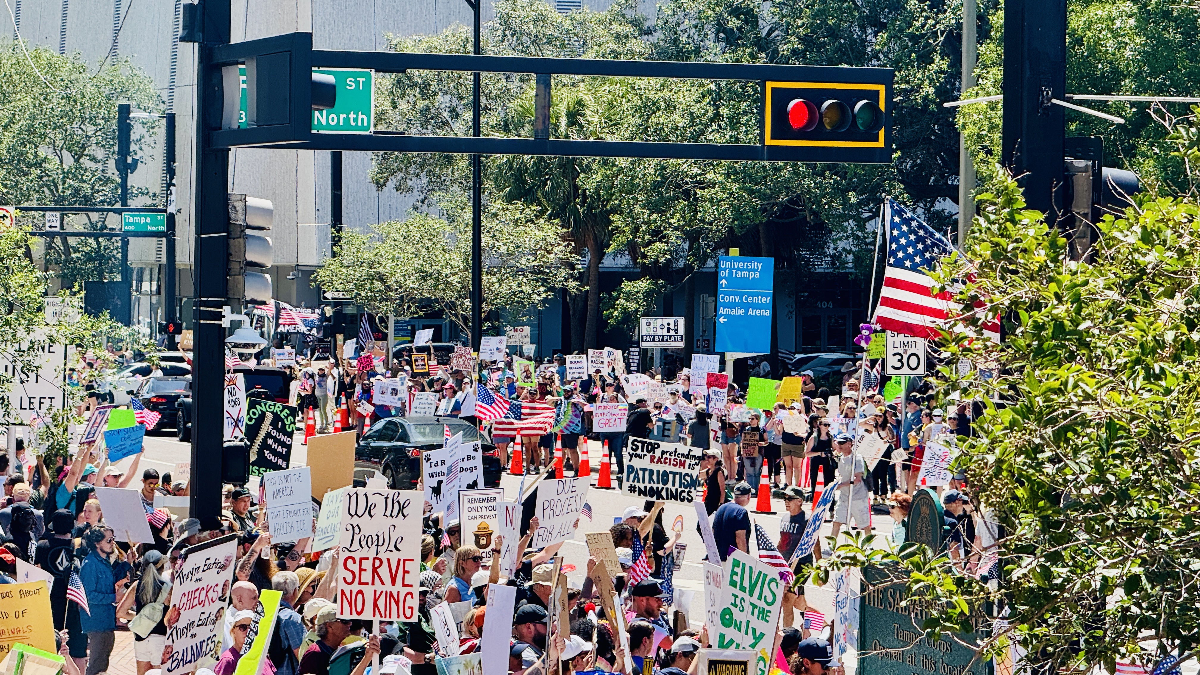 no kings protest downtown tampa