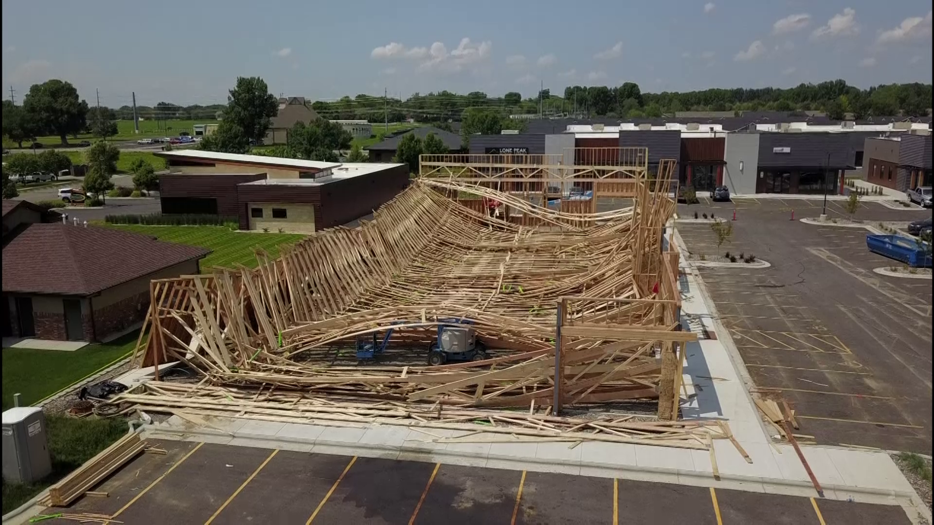 Building under construction collapses in Billings