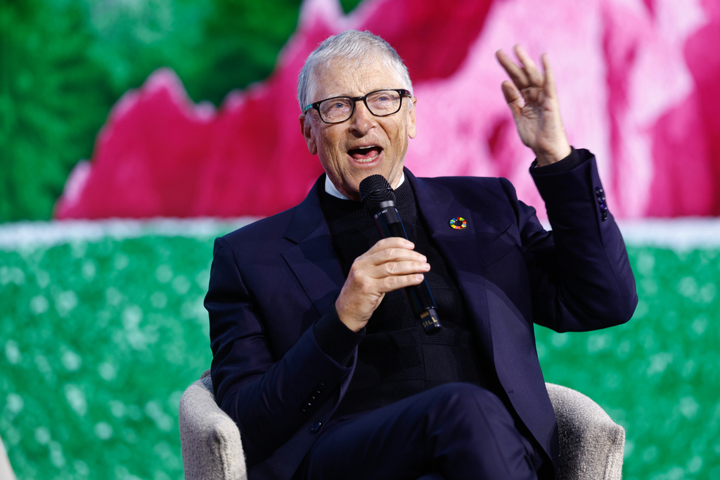 Bill Gates speaks during a Gates Foundation global goalkeepers event in Stockholm, Sweden, Thursday Jan. 22 2026. 