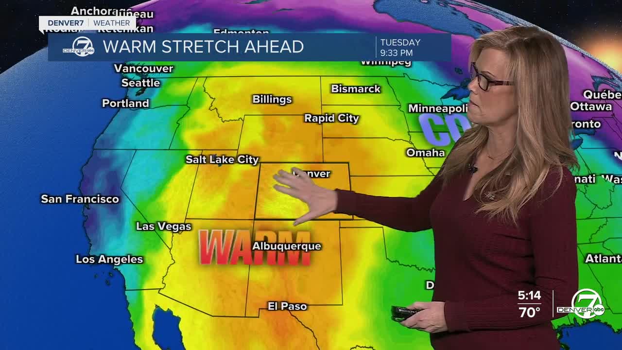 Warm weather moving in