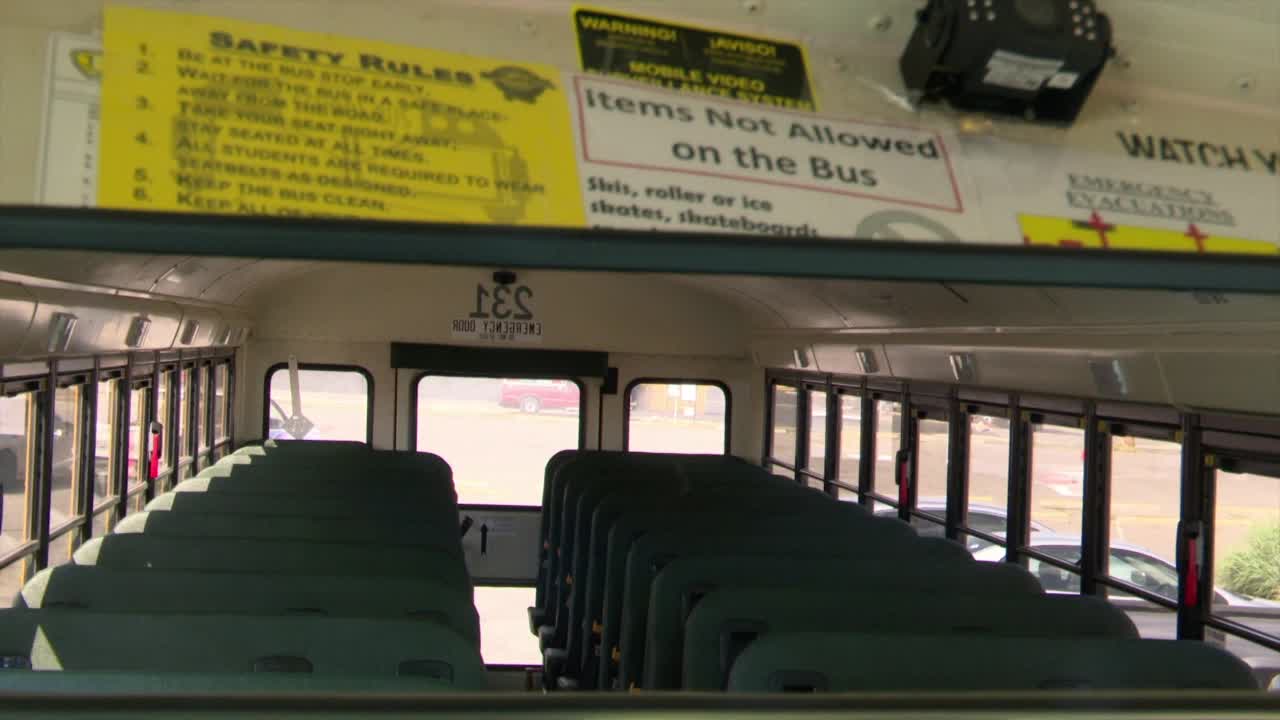 school bus inside