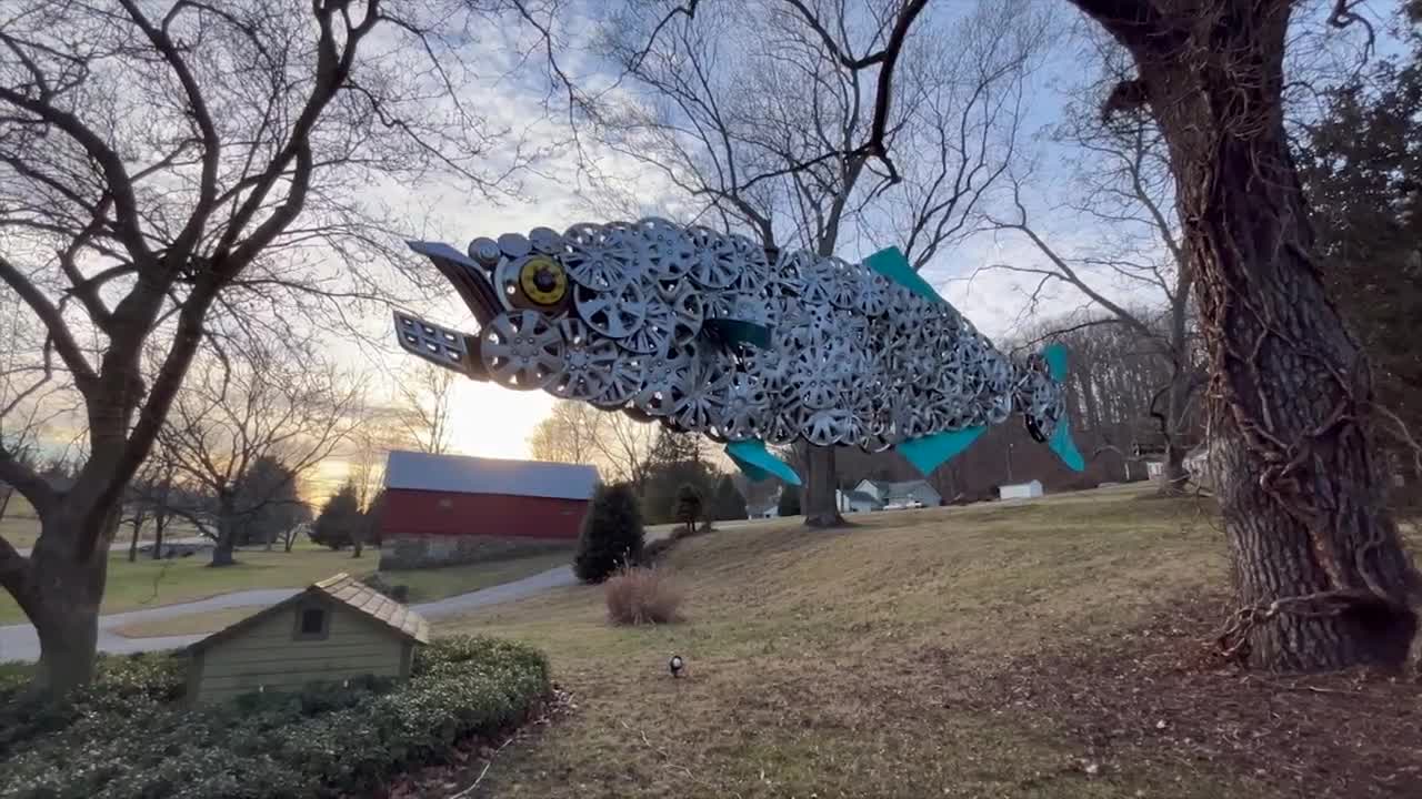 Hubcap artist's giant Snoopy head becomes Baltimore neighborhood attraction