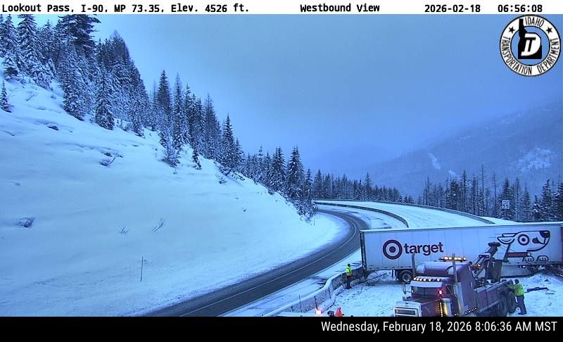 I-90 Lookout Pass Semi Crash