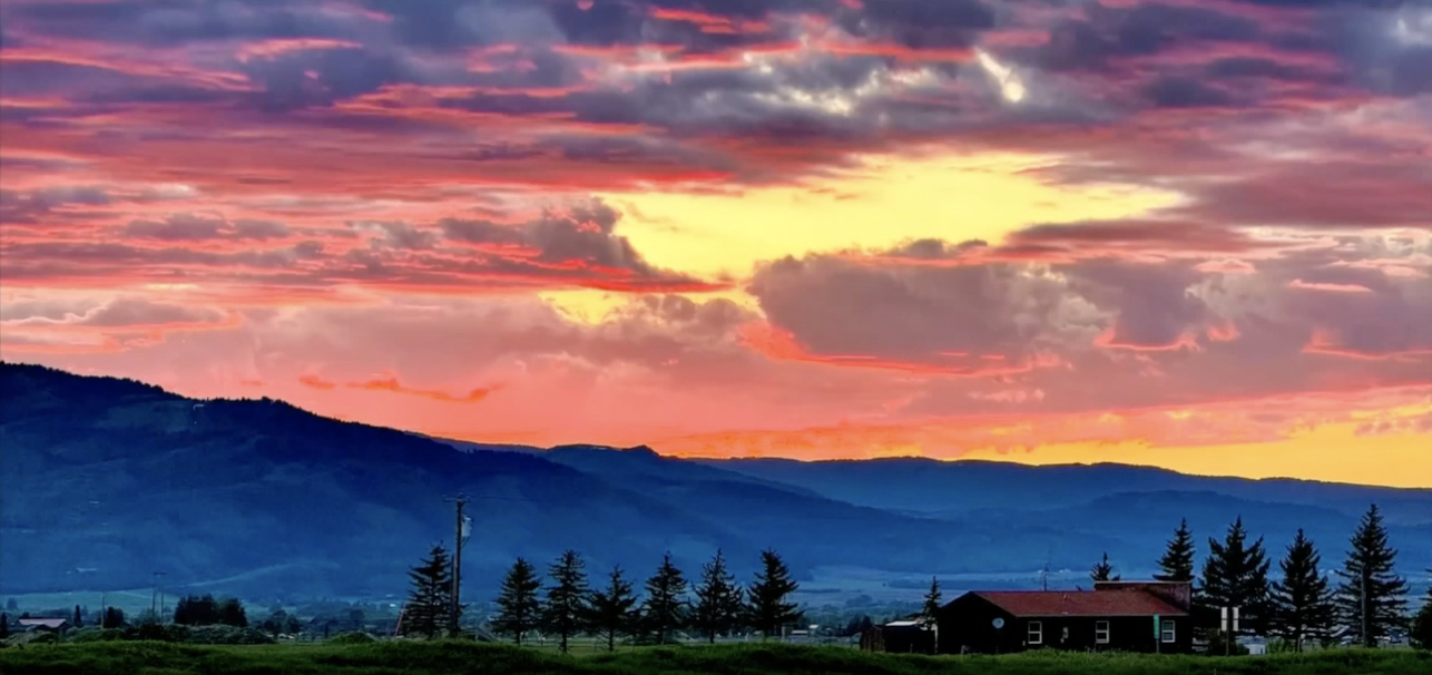 Sunset in Wyoming.