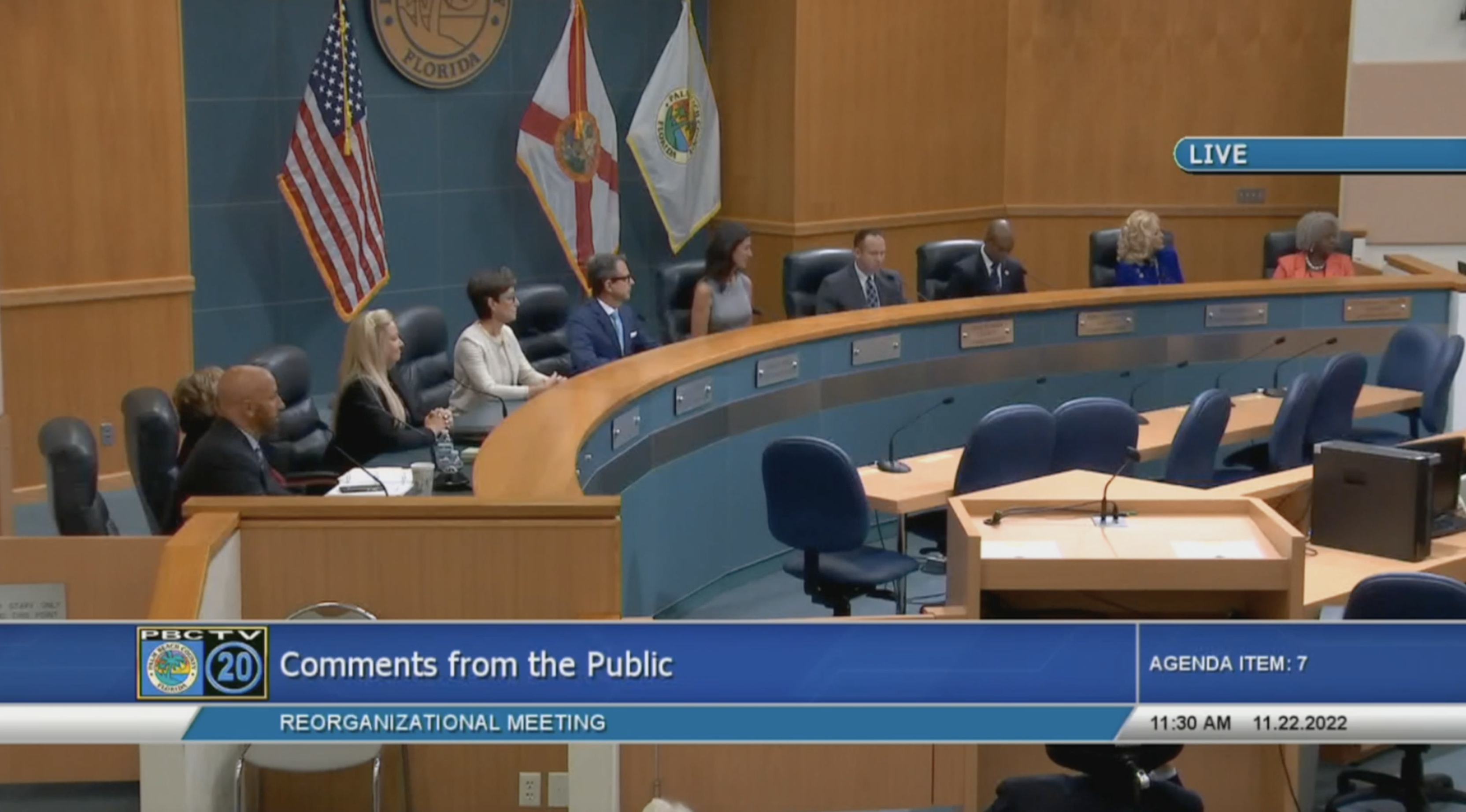 New lineup of Palm Beach County commissioners, Nov. 22, 2022