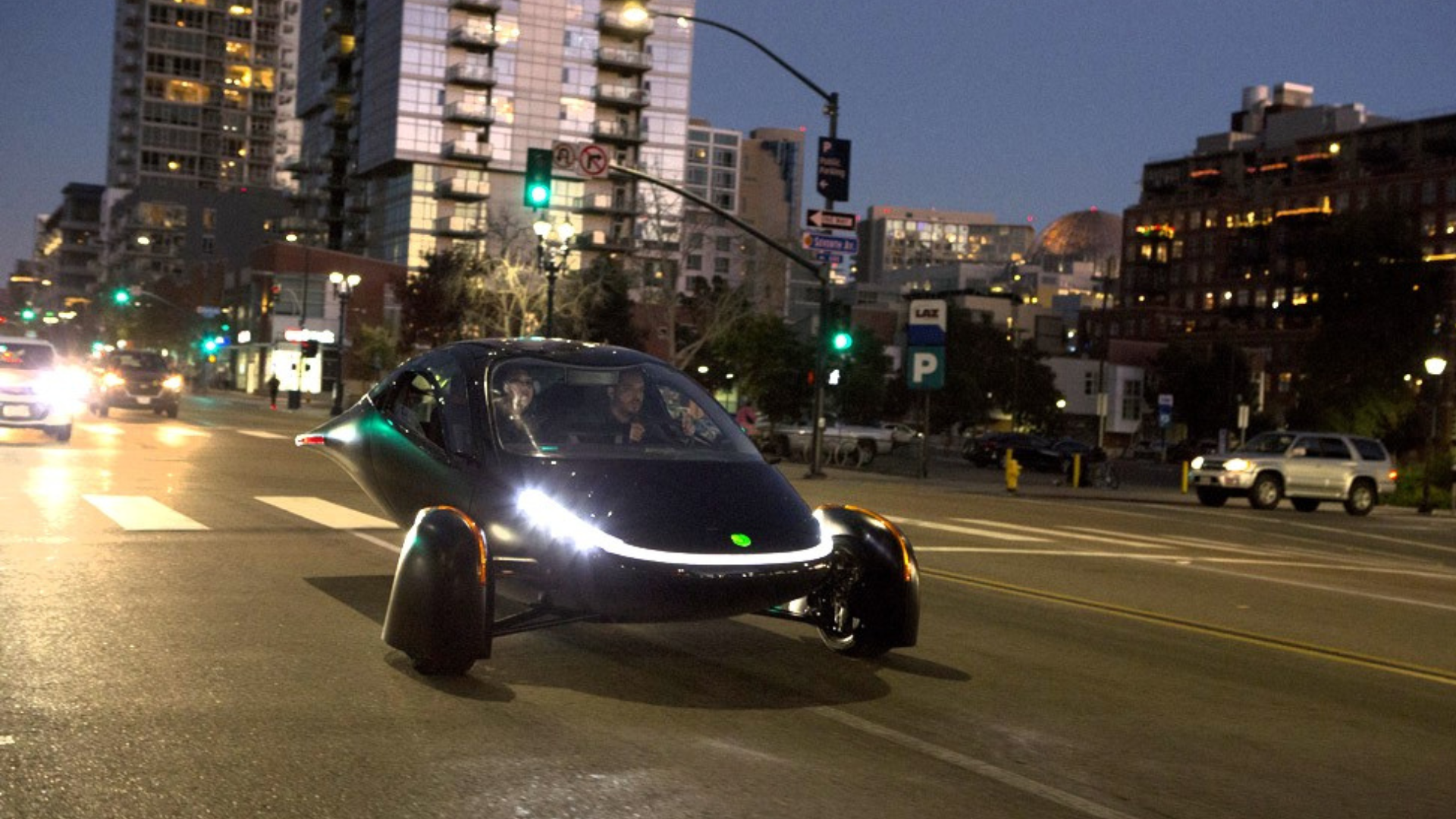 Aptera Motor's solar-powered electric vehicle.