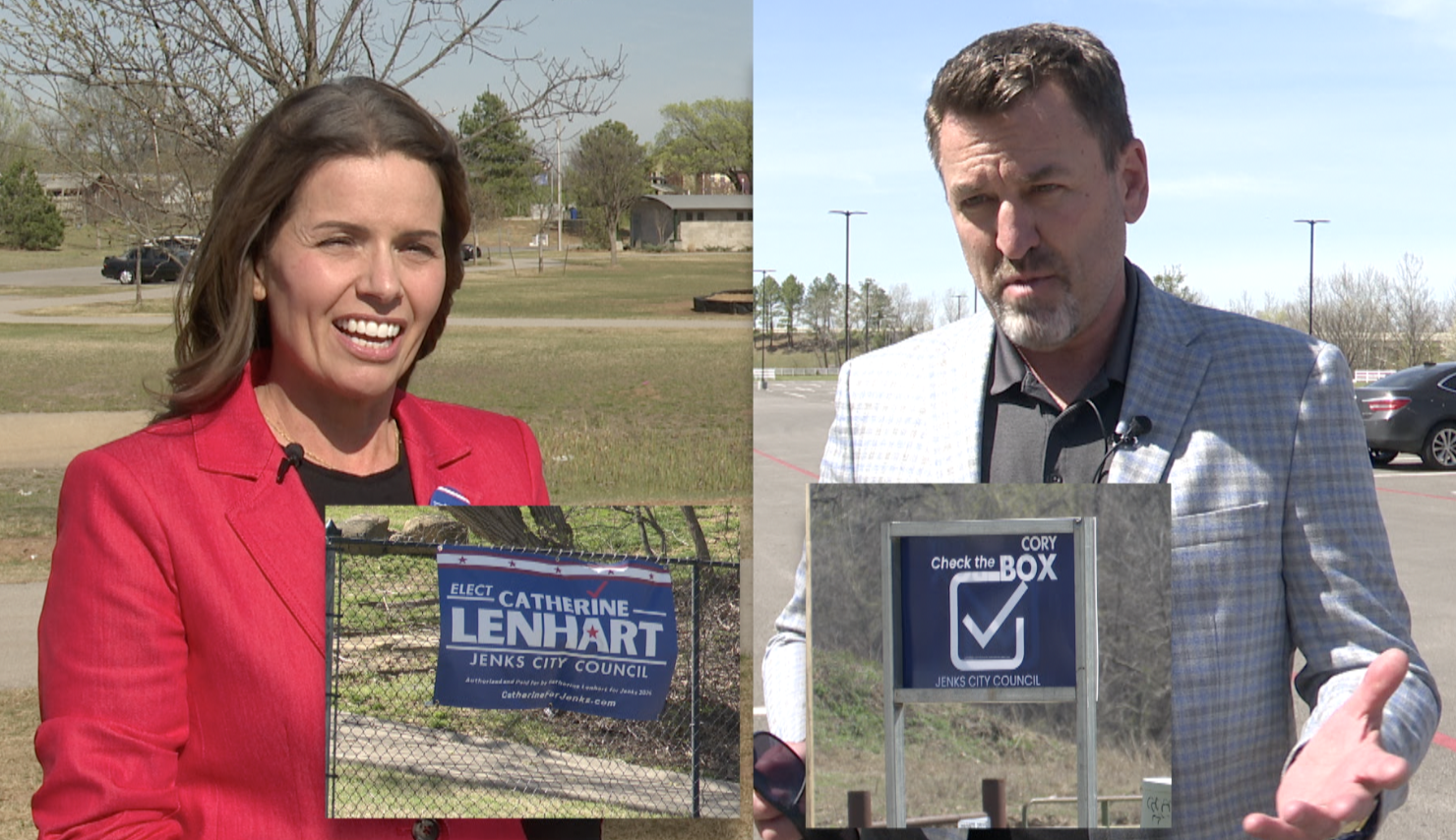 Jenks city council election Cory Box Catherine Lenhart.png