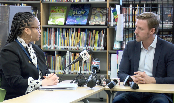 Ryan Walters meets with Ebony Johnson