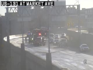Milk Tanker Rollover - MDOT 131 at Wealthy