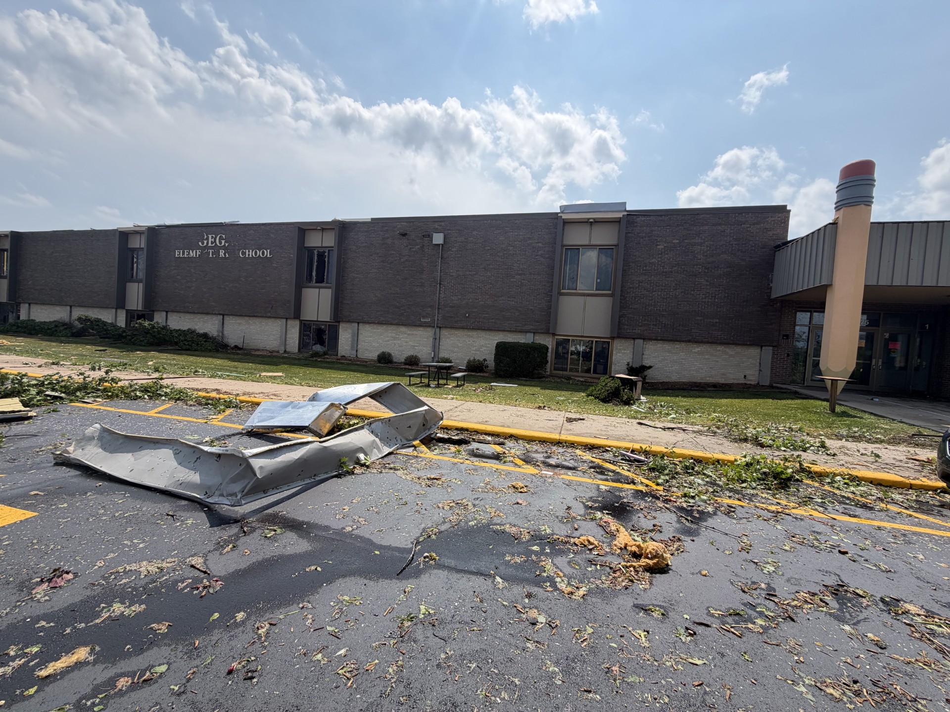 Gegan Elementary School Damage