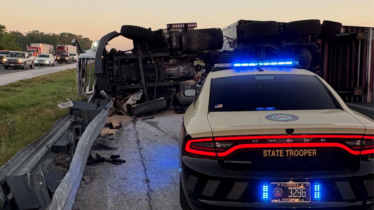 Sumter County overturn tractor-trailer crash April 15