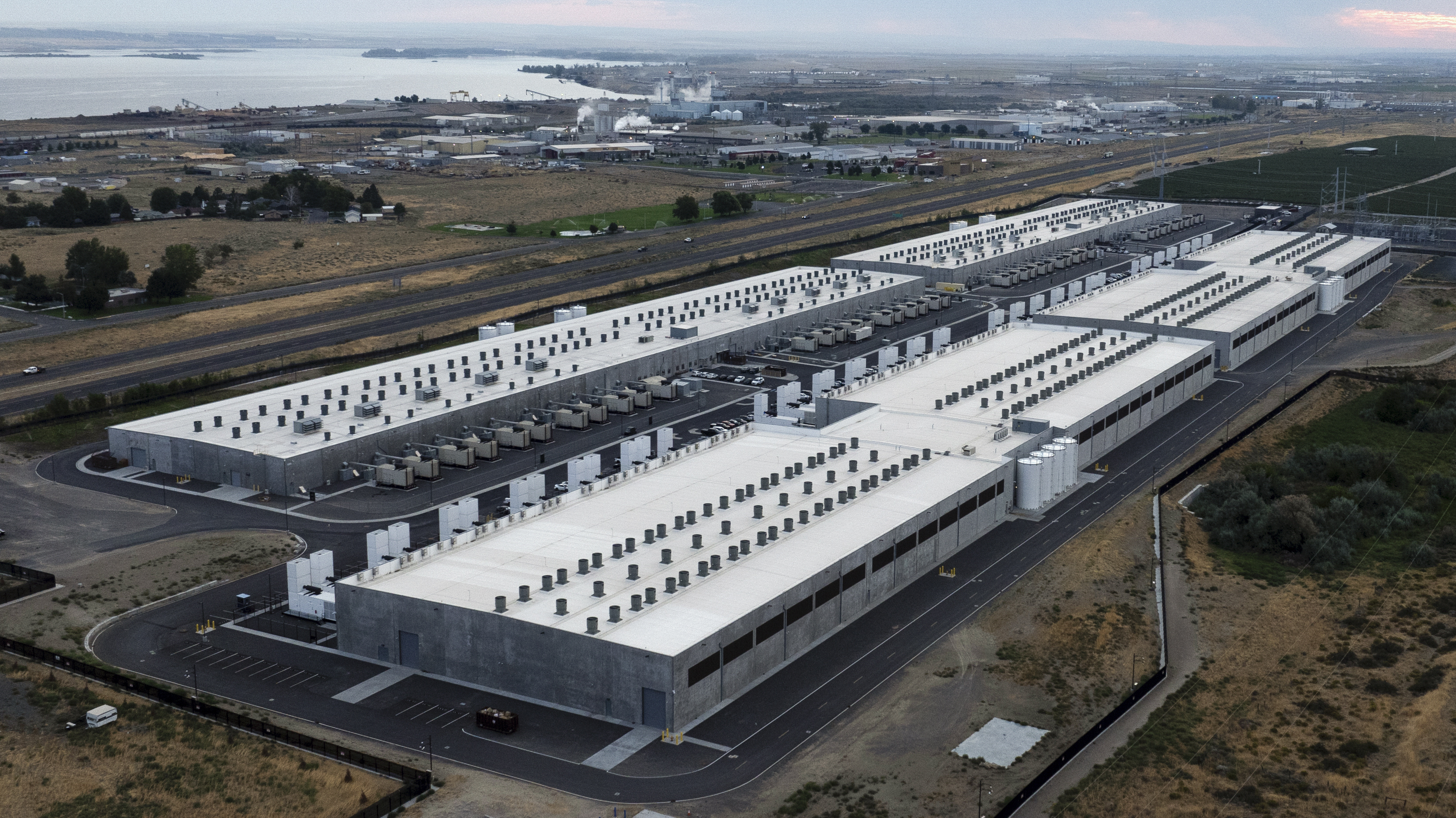 FILE - Amazon Web Services data center is visible on Aug. 22, 2024, in Boardman, Ore.