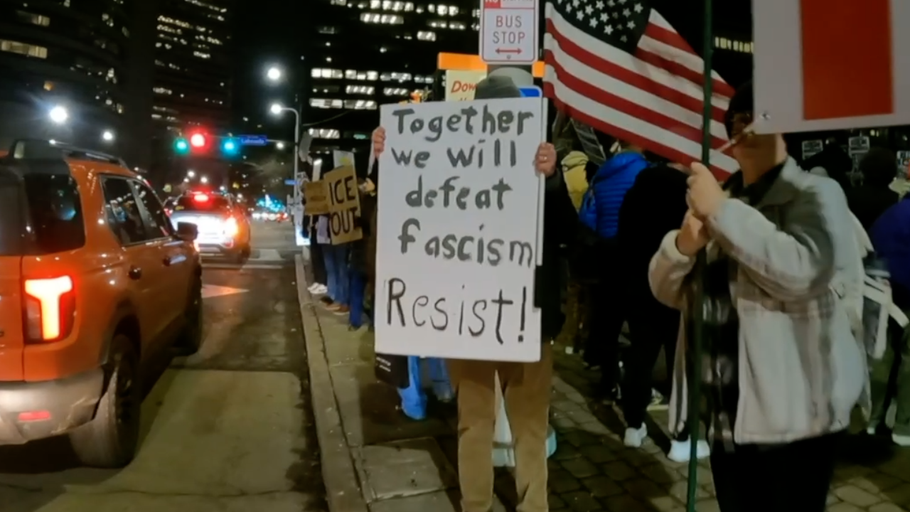 ICE Protest photo in downtown Cleveland