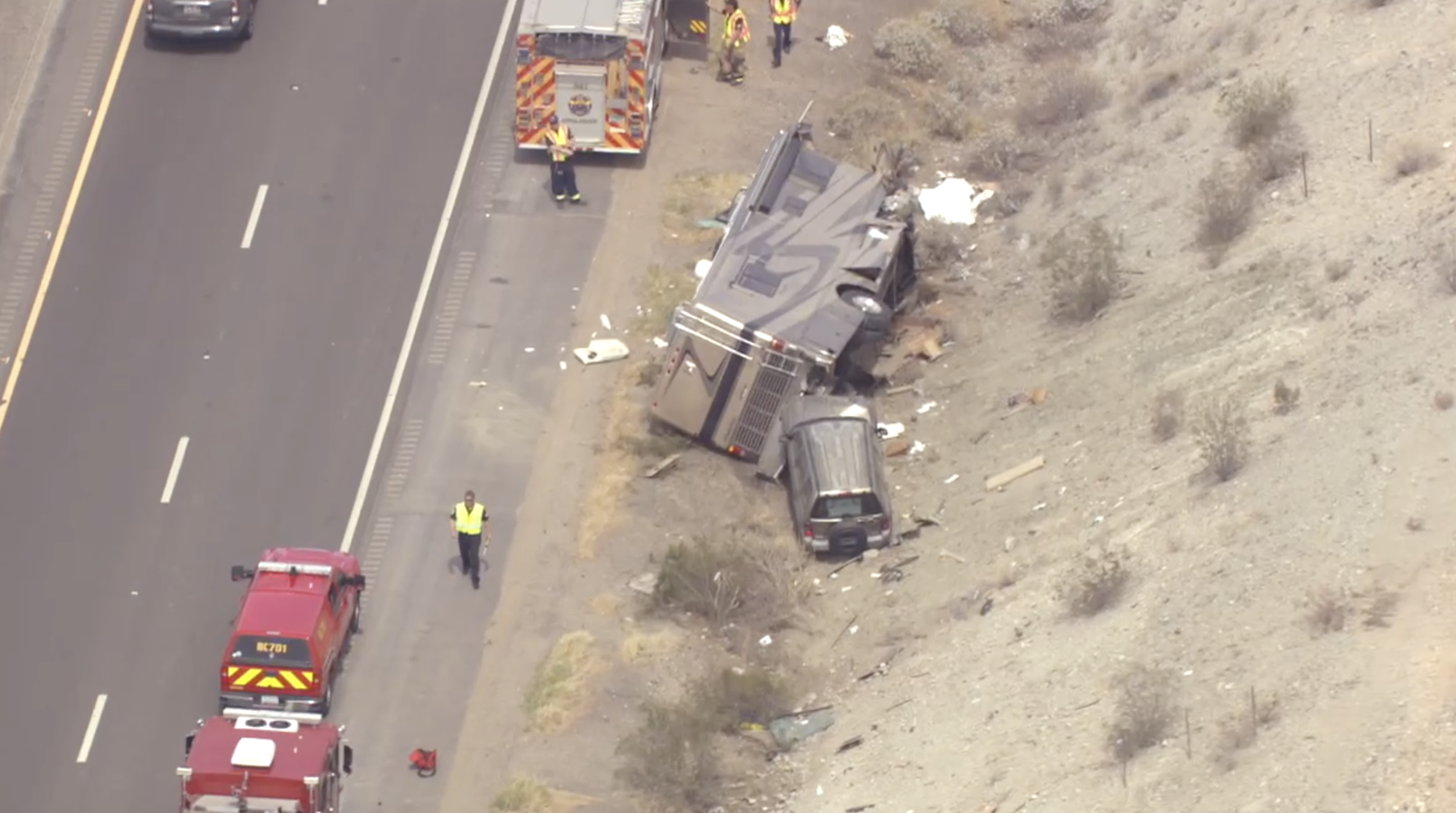 SR85 motorhome crash
