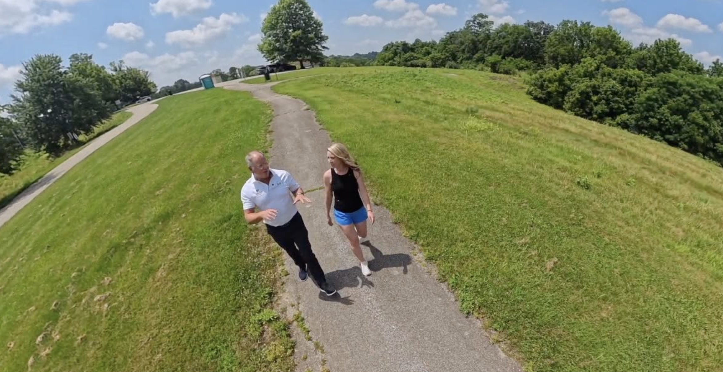Jen walks with Kenton County Judge Executive