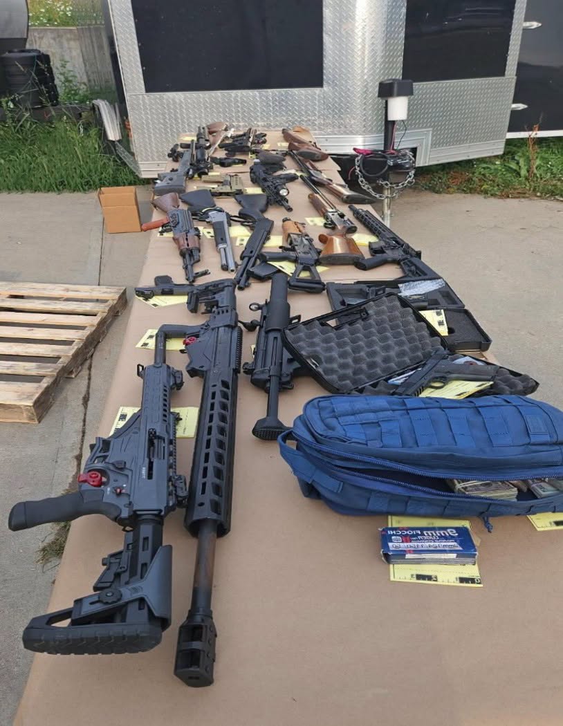 Courtesy: FBI Omaha, which says these are some of the guns found at Ruiz Alonso's home and business.