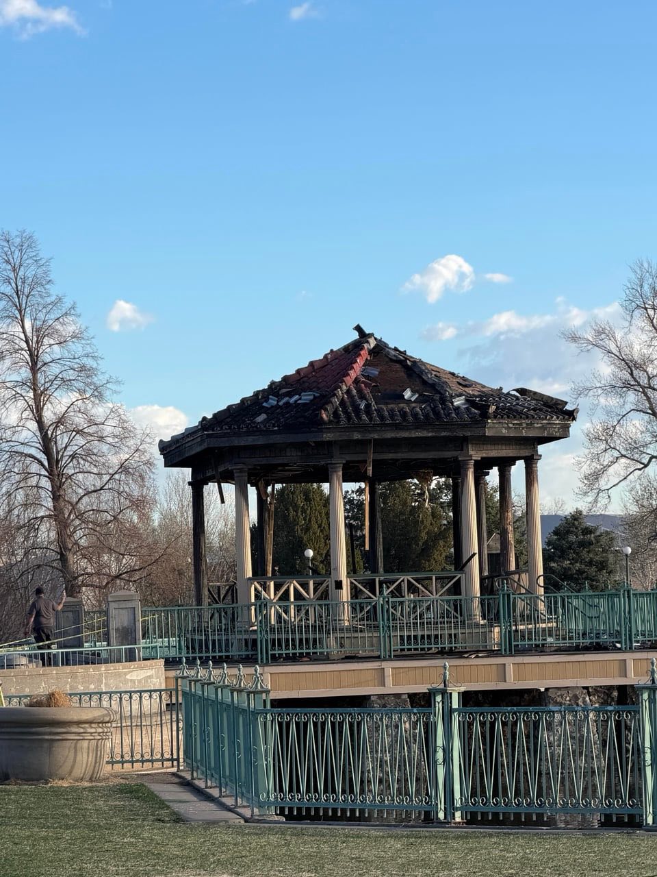 city park bandstand fire