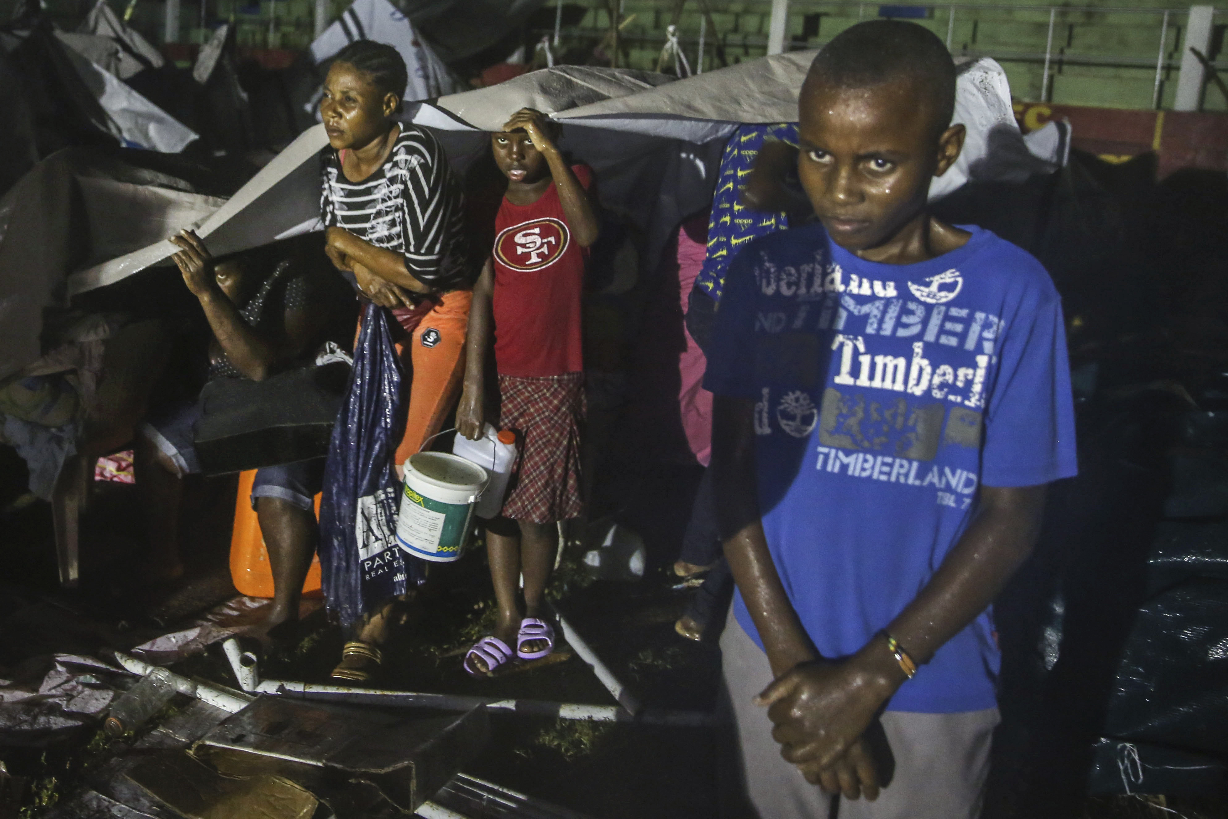 Children affected by Haiti earthquake take shelter in refuge camp