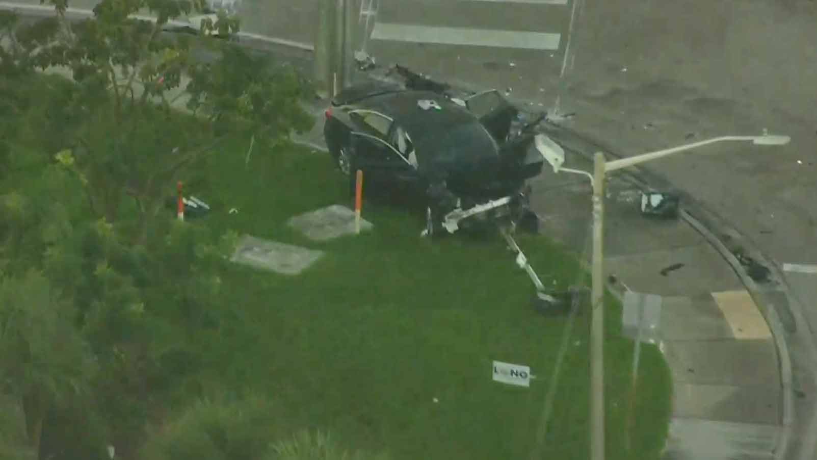 One person was killed and four others were taken to the hospital following a deadly crash at the intersection of Atlantic Avenue and Miltary Trail in Delray Beach on Feb. 13, 2023.