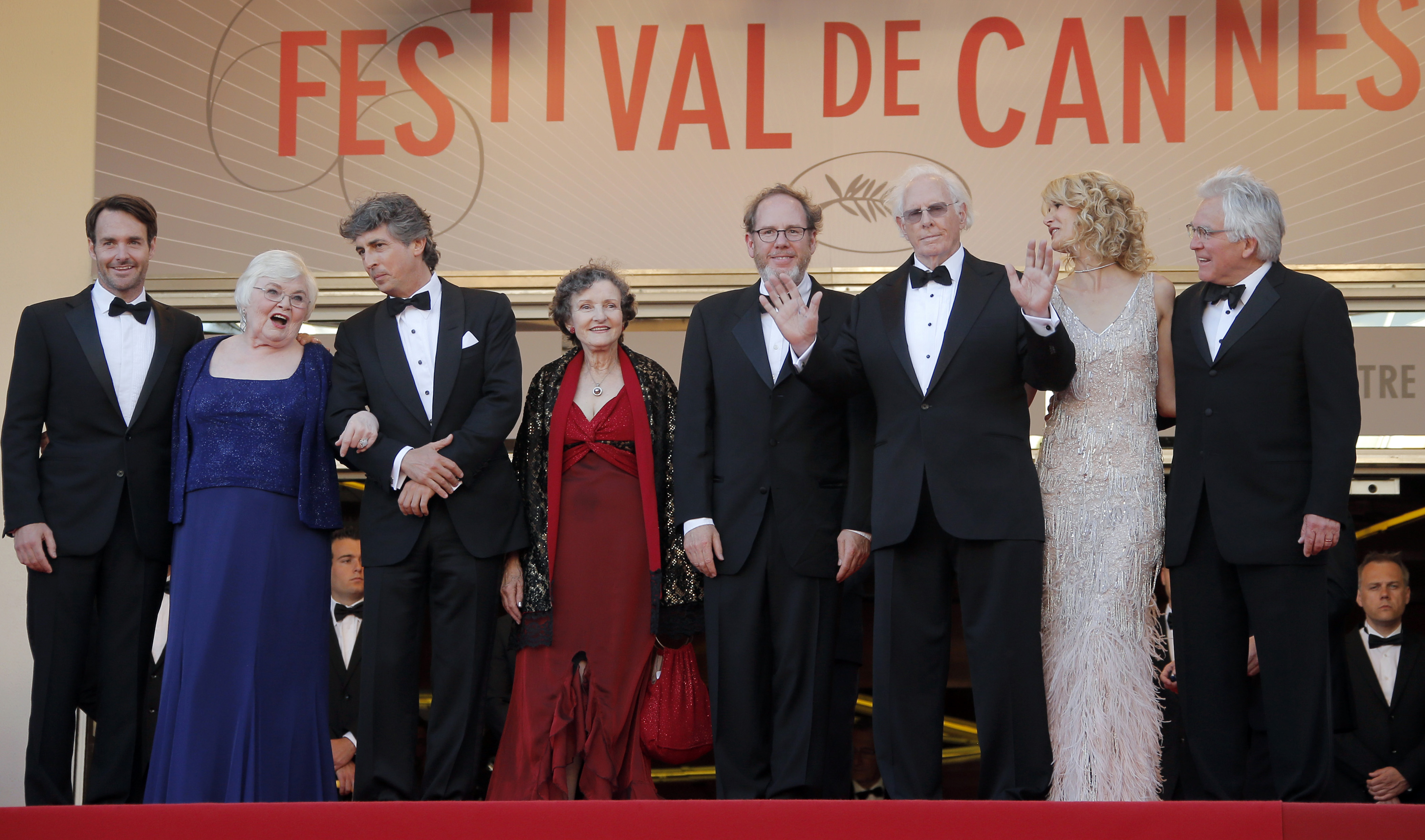 June Squibb, Alexander Payne, Angela McEwan, Ron Yerxa, Bruce Dern, Laura Dern, Albert Berger