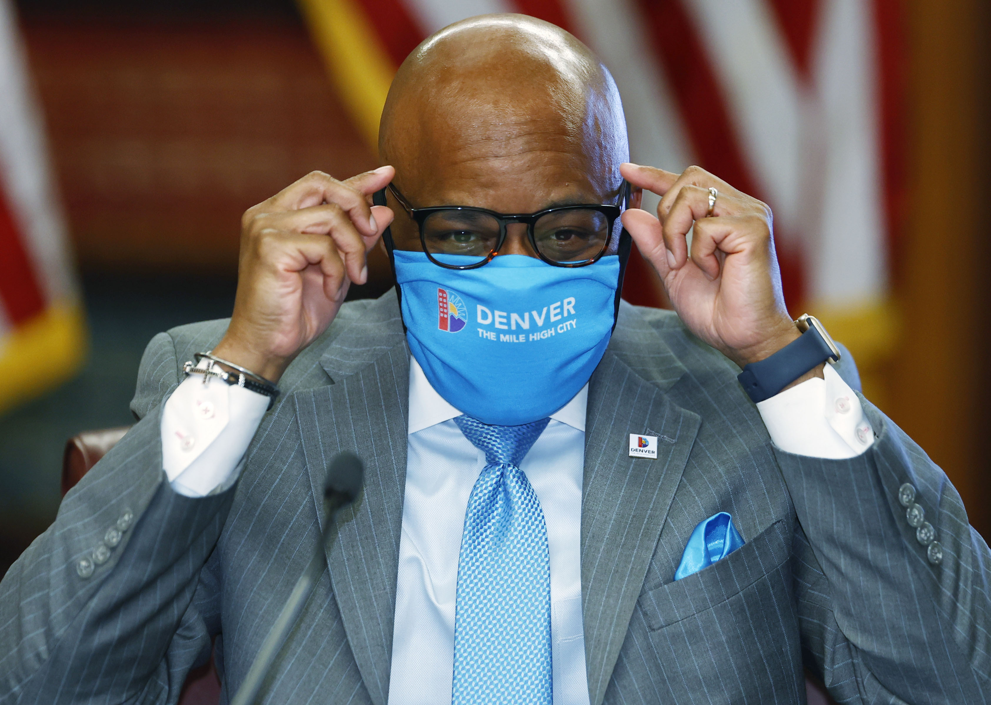 mayor michael hancock mask