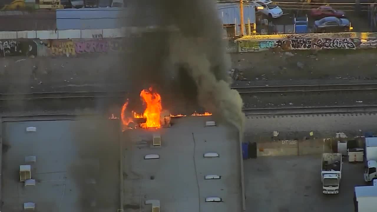 Crews respond to fire near downtown Las Vegas