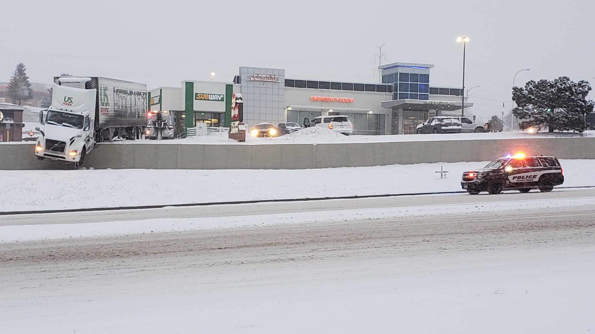 Semi accident Rangewood and Woodmen Road